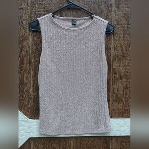 Shein Tan Ribbed Tank Top Women's L